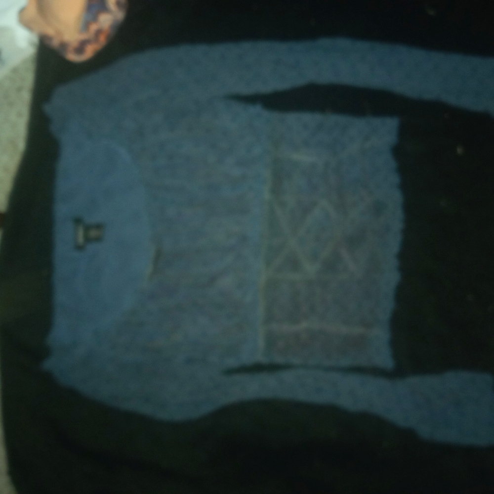 Express periwinkle blue silk peasant blouse